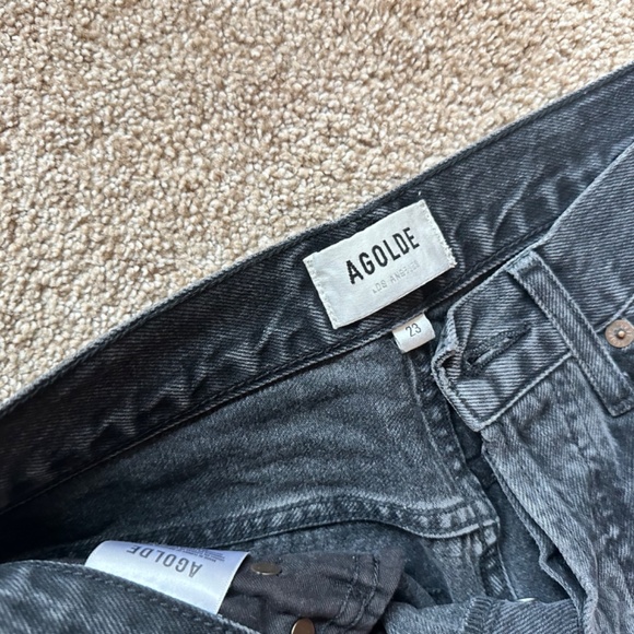 Grey Agolde Size 23 90 Mid-Rise Straight Leg Jeans - Picture 3 of 3